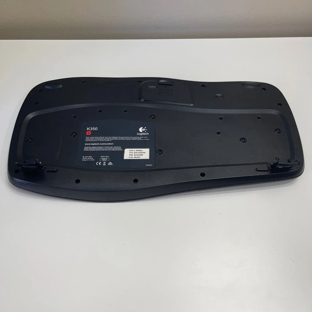 Logitech Wireless Keyboard Black K350 Wave‎ Ergonomic Comfort (NO Dongle)